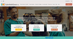 Desktop Screenshot of explorehealthcareers.org
