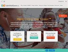 Tablet Screenshot of explorehealthcareers.org